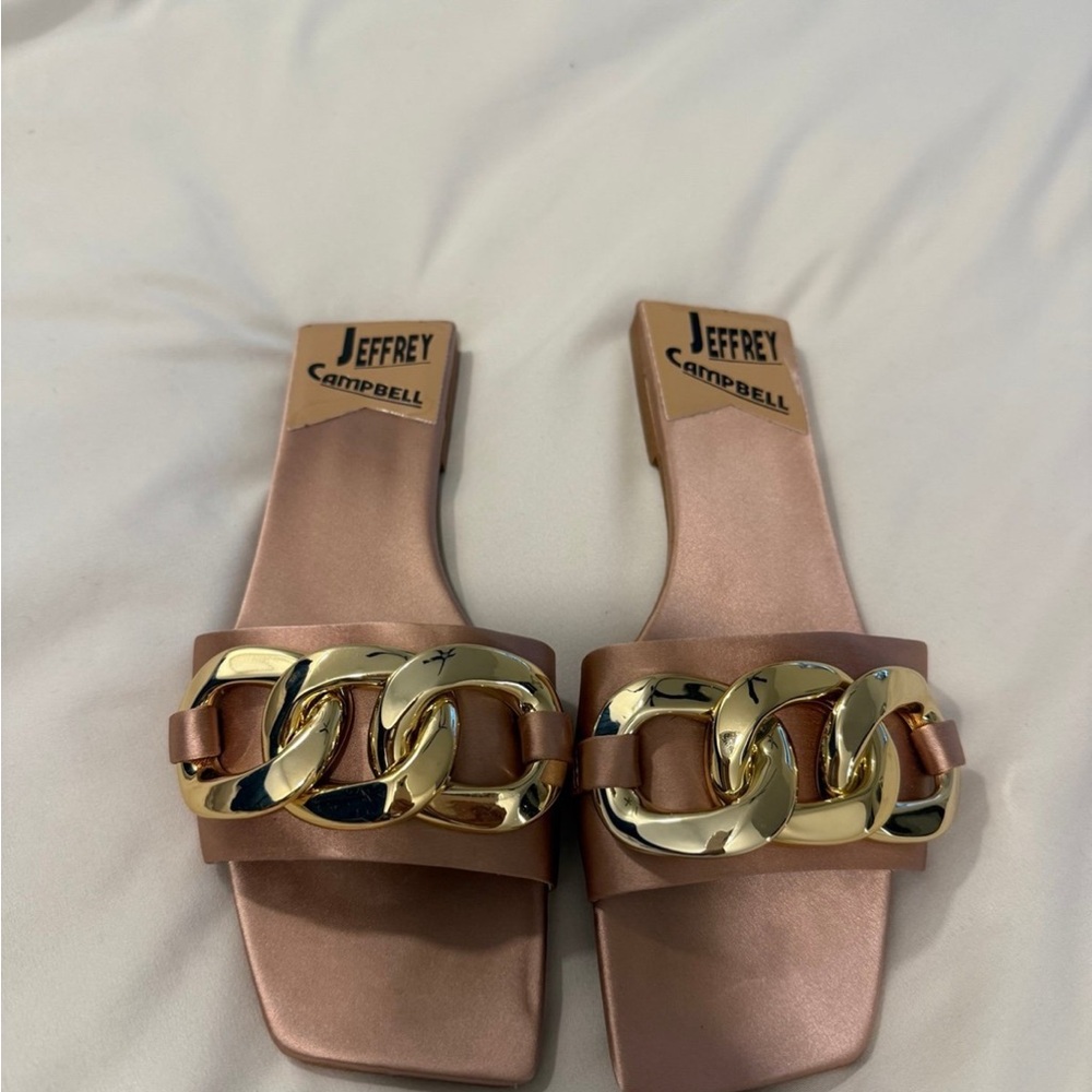 Jeffrey Campbell Gold Chain Detail Women's Sandals